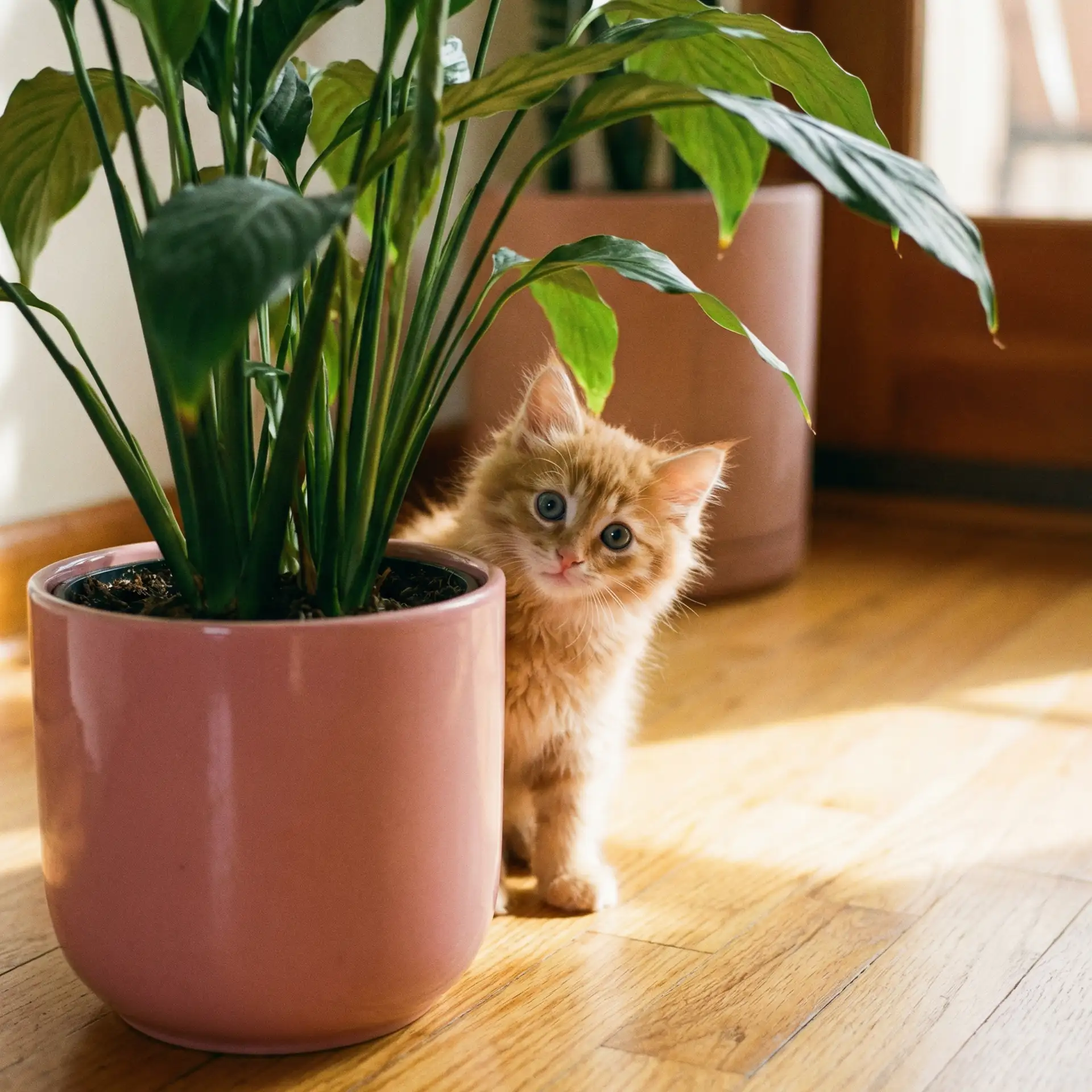 小猫从花盆后探头 - 小宋当家2